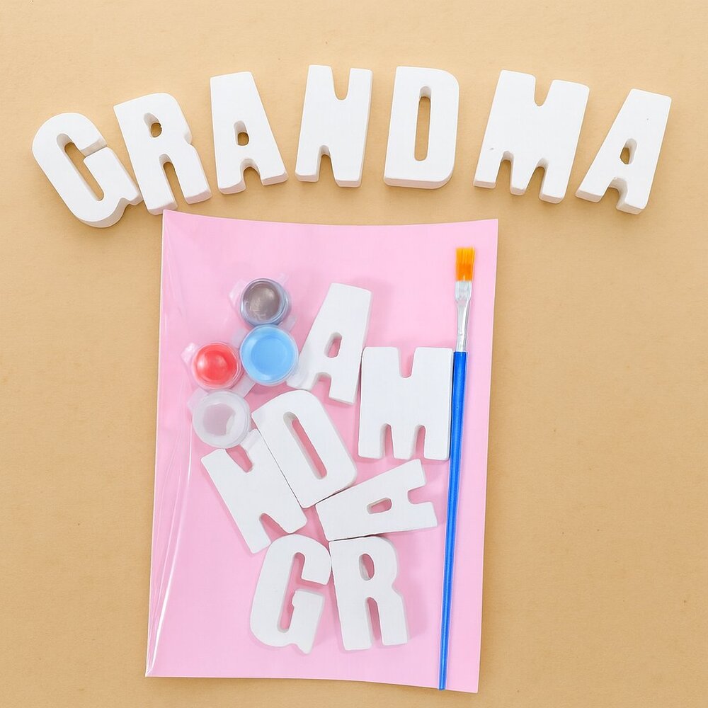 DIY “GRANDMA” Craft Kit – Paint Your Own Letter Set | Handmade Gift